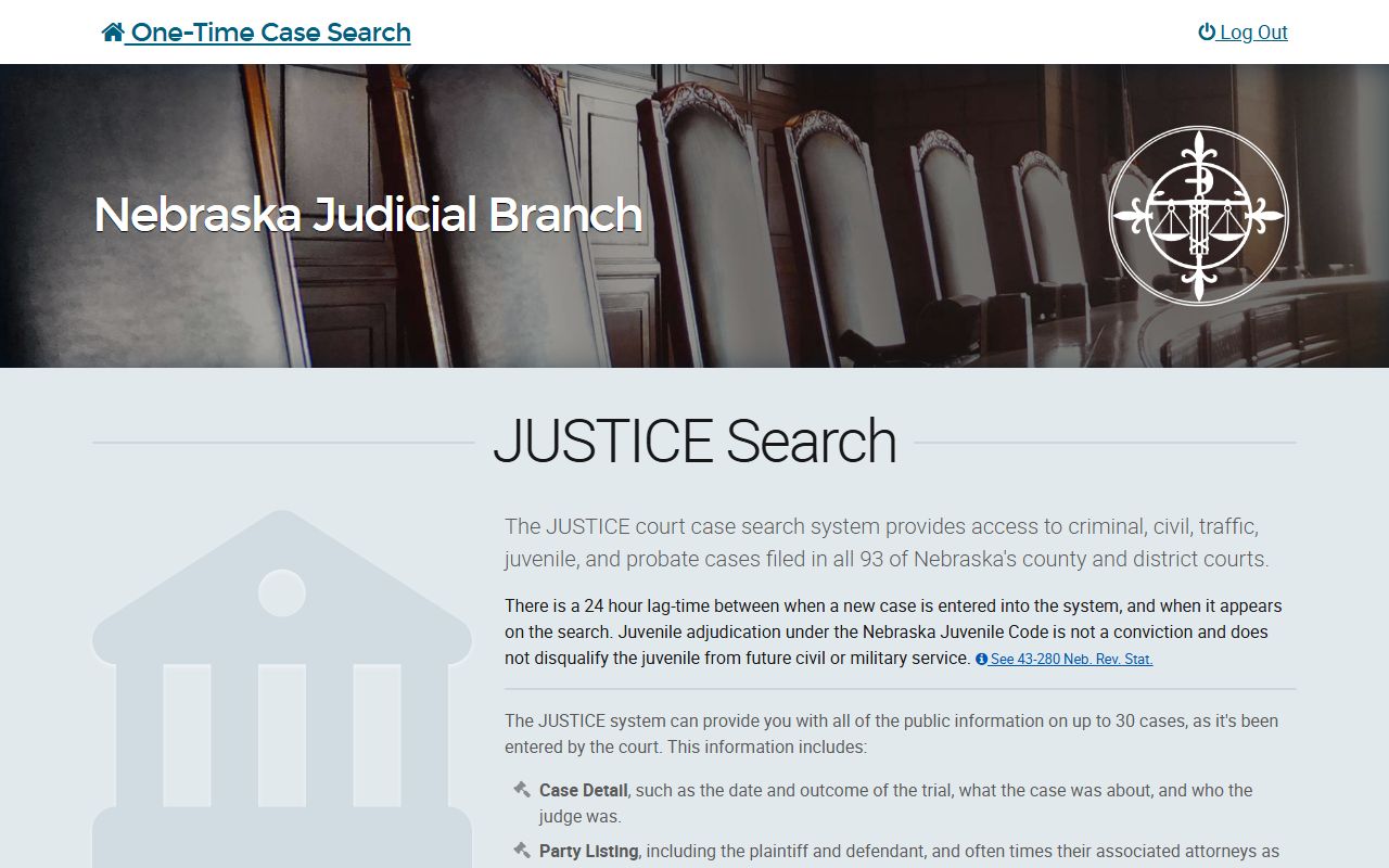Buffalo County court records after arrest Nebraska JUSTICE case search
